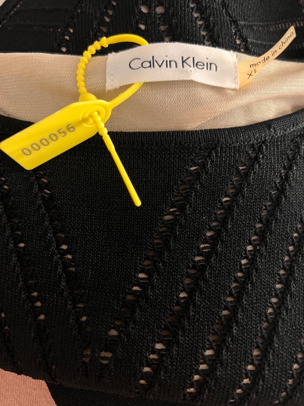 Calvin Klein black bodycon  Night Dress Lined Knit Size XL - Picture 11 of 11